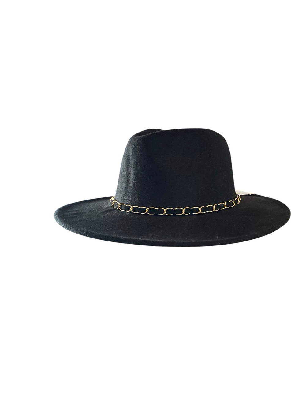 NEW Four Buttons by San Diego Hat Company Black Suede Chain Link Fedora - Picture 3 of 7